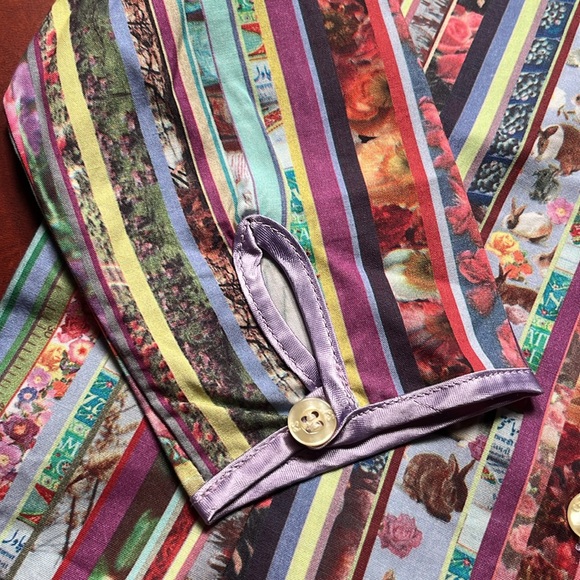 Paul Smith mainline for children’s girls sz 3/4 rabbits & roses stripe top - Picture 8 of 8